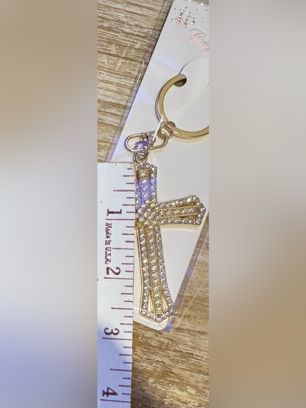 Sparkling Cross Keychain - Picture 3 of 4